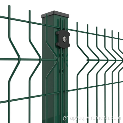 Πράσινο PVC γαλβανισμένο συγκολλημένο φράχτη συρματοπλέγματος